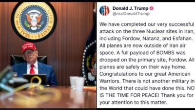 BREAKING NEWS: Amerika Serikat Resmi Serang Iran, Tiga Fasilitas Nuklir Jadi Target