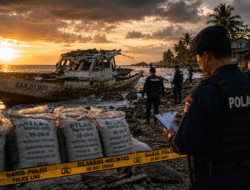 Polisi Ungkap Muatan Berbahaya di Kapal Kandas, 39 Karung Positif Sianida