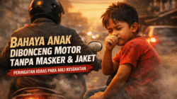 Anak Dibonceng Motor Tanpa Masker dan Jaket, Risiko Kesehatan Mengintai: Ini Analisis Medis dan Peringatan Ahli