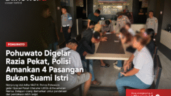 Empat Pasangan Bukan Suami Istri Terjaring Operasi Pekat Otanaha I – 2026 di Marisa