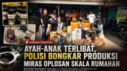 Ayah-Anak Terlibat, Polisi Bongkar Produksi Miras Oplosan Skala Rumahan di Boalemo