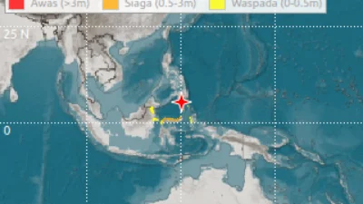 Breaking News! BMKG Keluarkan Peringatan Dini Tsunami Untuk Gorontalo, Sulut, Sulteng, Malut dan Kaltim Usai Gempa M7,7 di Laut Sulawesi