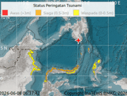 “BREAKING NEWS! : Gelombang Tsunami Dilaporkan Menerjang Pesisir Gorontalo Utara, Sirene Berbunyi, Warga Dievakuasi”