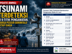 UPDATE BMKG: Tsunami Terdeteksi di 9 Titik Pengamatan, Warga Pesisir Gorontalo Tetap Siaga.